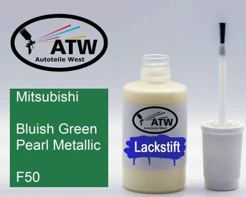 Mitsubishi, Bluish Green Pearl Metallic, F50: 20ml Lackstift, von ATW Autoteile West.